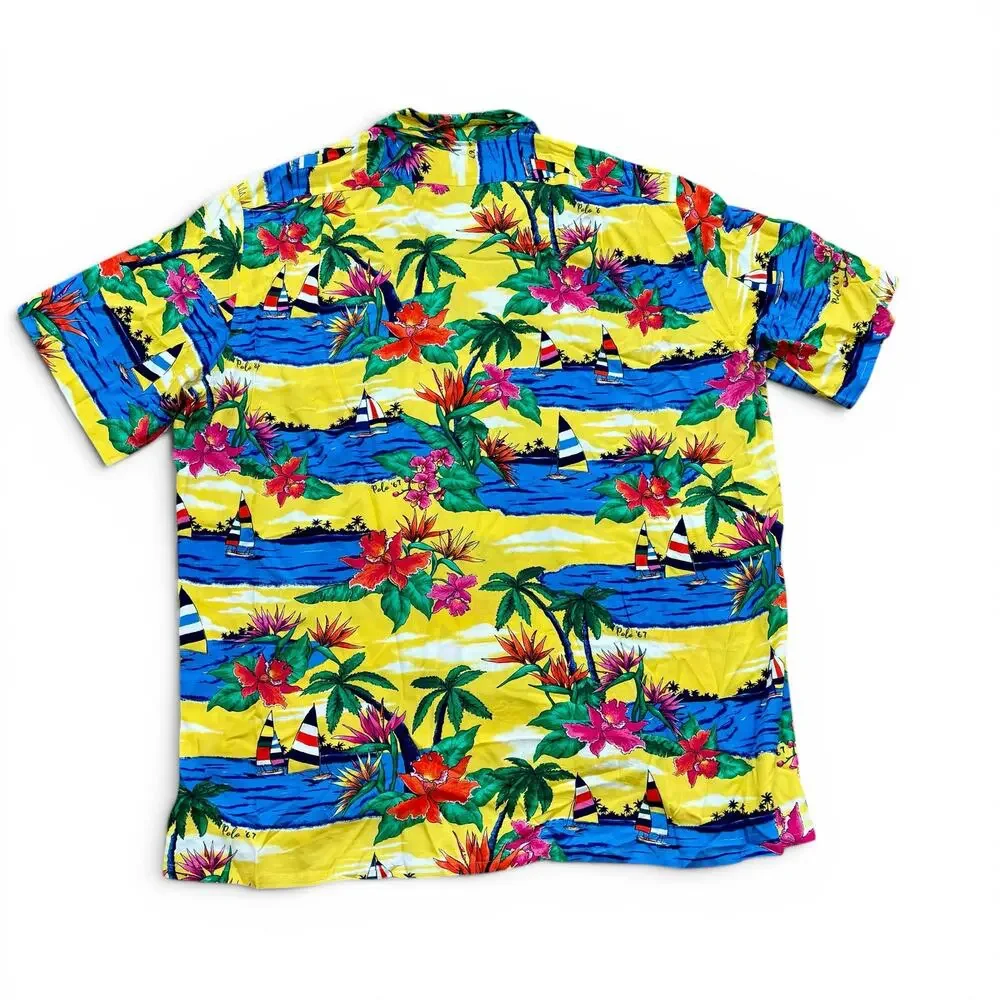 NWT Polo Ralph Lauren Men’s Size 2XLT Colorful Button Down Shirt $168